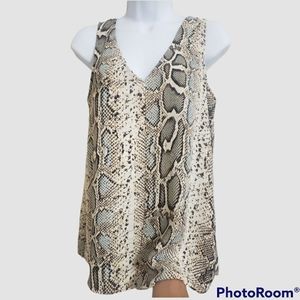 Small snake print A-line cut blouse